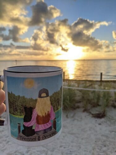 Coffee Mug under sun set